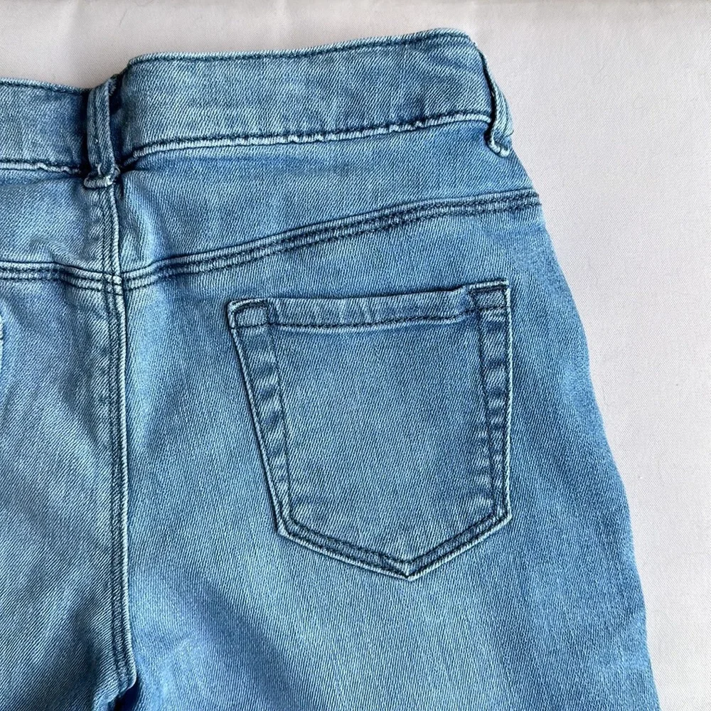 Gymboree Girls Bermuda Shorts Medium Wash 9” Inseam Stretch Adjustable Waist